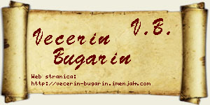 Večerin Bugarin vizit kartica